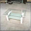 Table basse élégante en verre trempé transparent à 2 couches pour un style de vie moderne et une utilisation efficace de l'espace