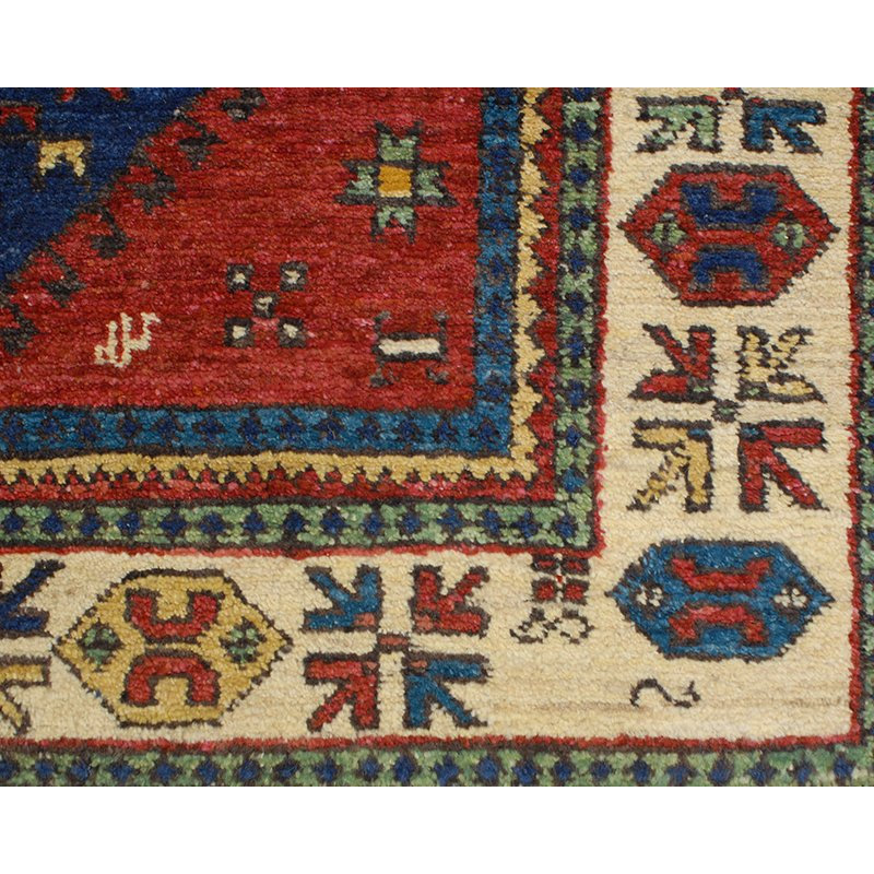 Khndzorsk Wool Southwestern Area Rug in Dark Red/Beige