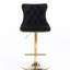 Velours pivotant noir moderne Jarrod