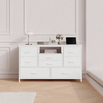 8-Drawer TV Stand, With 22 Light Modes & Power Outlet
