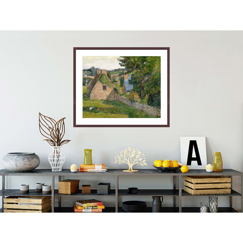 «The Field of Derout-Lollichon» par Paul Gauguin - Estampe numérique encadrée, H 33,5 po x l 40,38 po
