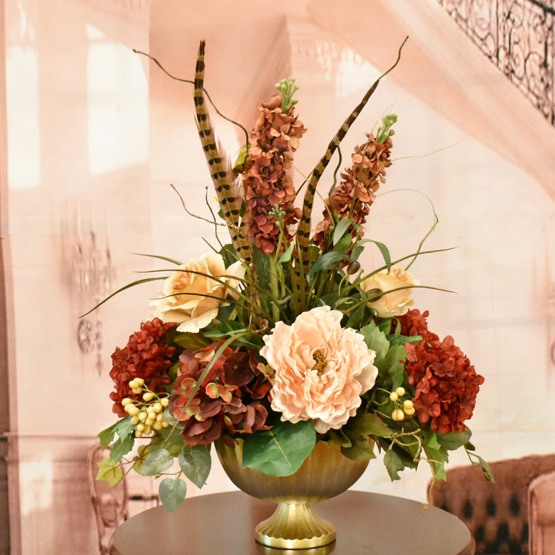 Faux Silk Mixed Assortment Arrangement in Vase