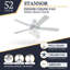 Ventilateur de plafond 52 po avec ensemble d'éclairage Stannor-1706090554