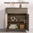 Cesiro 34.6" Wide Storage Sideboard with Drawer and Height-Adjustable Cabinet-813408171-835054282