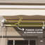 Auvent de patio beige 10 pi x 8 pi, pare-soleil rétractable avec résistance à l'eau, manivelle manuelle, cadre en aluminium pour terrasse, cour, balcon beige de 8 pi, manivelle,