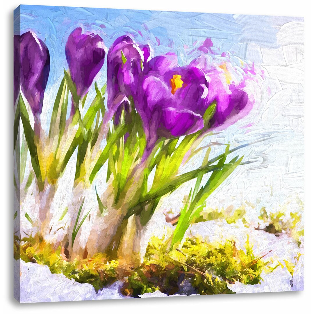 Leinwandbild Kunst Frühling florwer Hintergrund