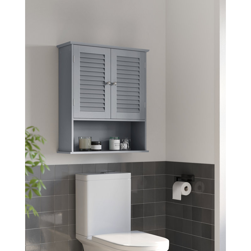 Medina Wall Mounted Required Bathroom Cabinet, Gray