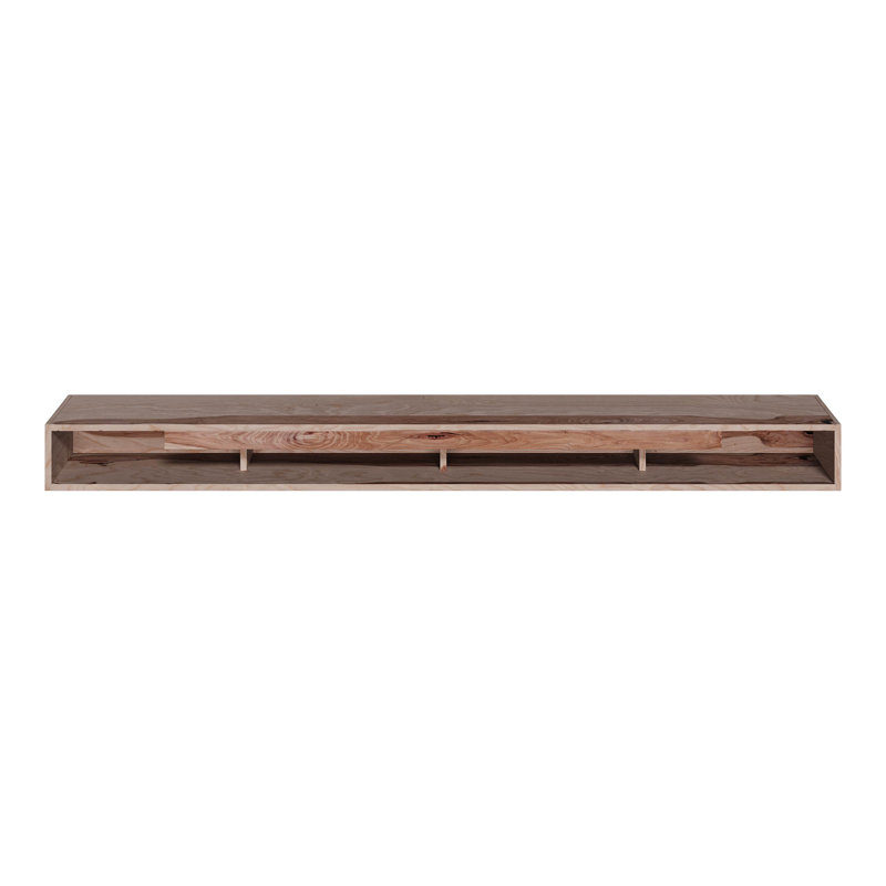 5 In. D X 7.25 In. W X 72 In. L Unfinished White Oak Wood Mantel, Rustic Hickory, 72" L
