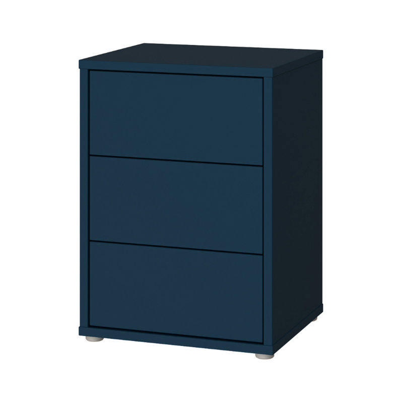 Sadaris 49.8cm W Particle Board / Chipboard Bedside Table, Night Blue