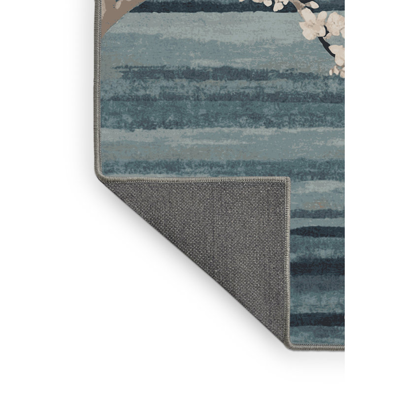 Tapis gris soyeux et moelleux, Rectangle 2 pi x 3 pi