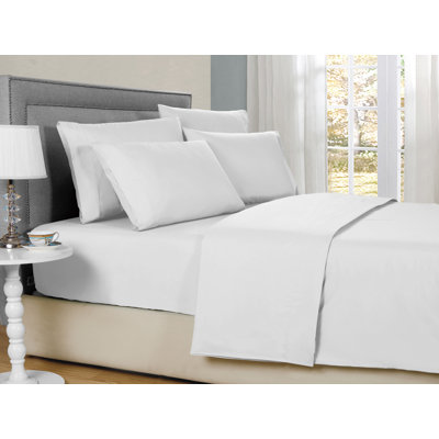 Bibb Home 6pc Bamboo 1800 Thread Count Deep Pocket Sheet Set