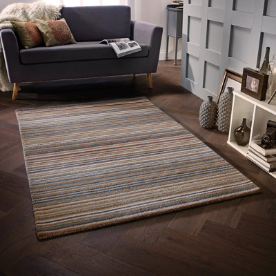 Tarren Striped Wool Area Rug