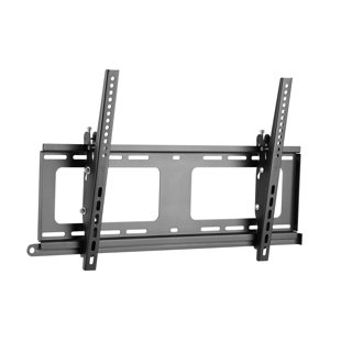 ZeboZap NO Swivel OUTDOOR Tilt TV Mount,Low-Profile,Holds 154lbs,Fits 37"-80" TVs,Weatherproof,Black