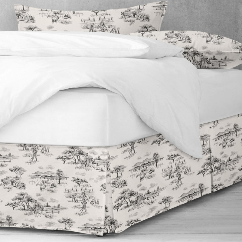 Jupe de lit , L 18 po, Simple