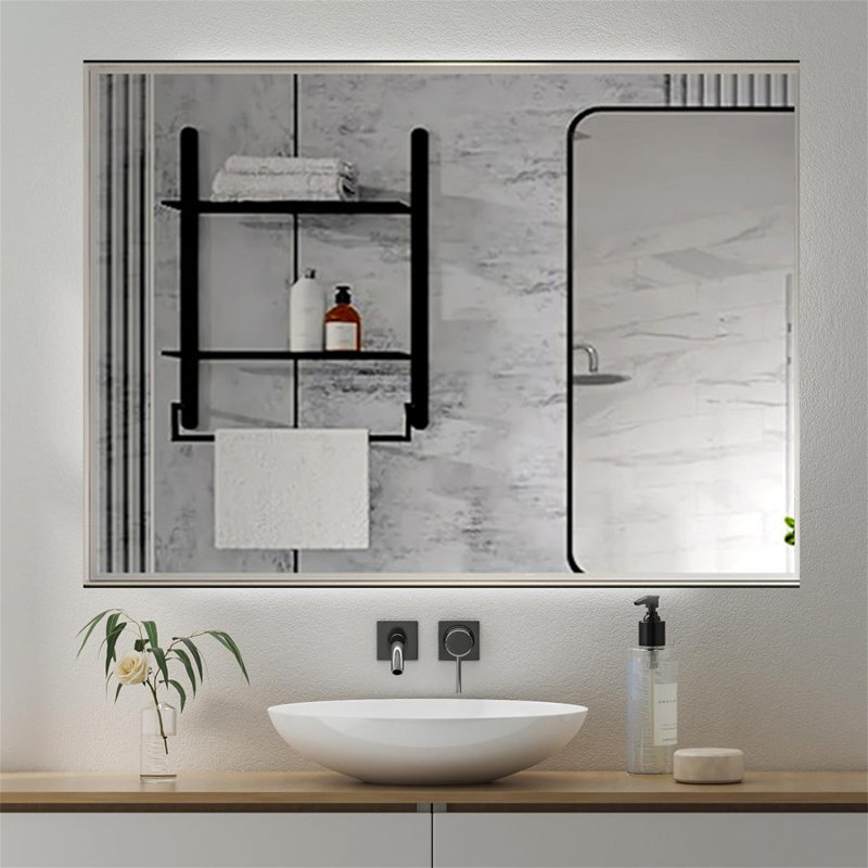 Miroir de salle de bain Bilan, 30 po x 40 po, Blanc