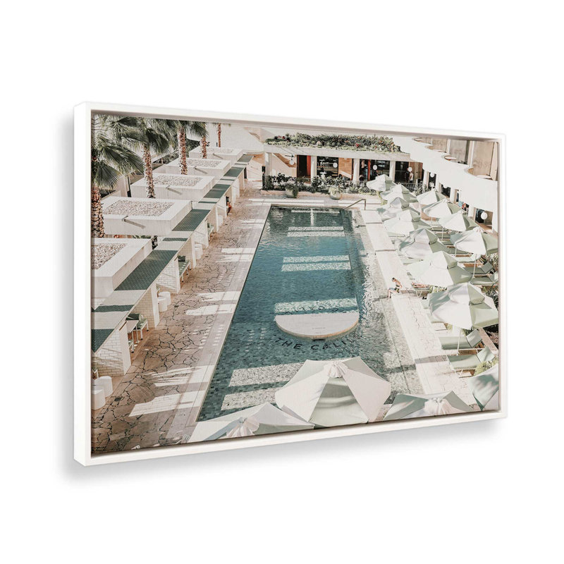 Sunlit Retreat, reproduction sur toile roulée, Cadre flottant blanc opaque, H 24,75 po x l 36,75 po x P 1,75 po