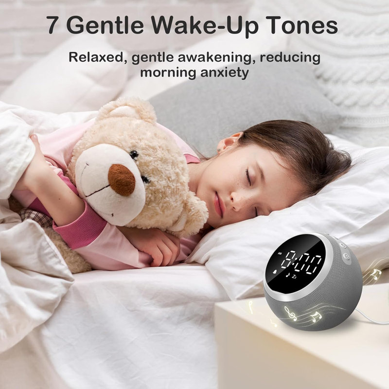 Sound Machine For Sleep: 25 Soothing Sounds 7 Soft Wake-Up Sounds 16 Adjustable Volume & Timer Memory Function