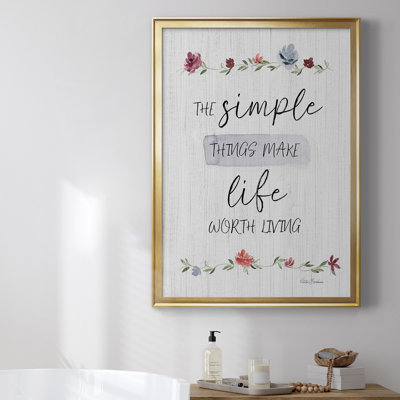 The Simple Things - Toile encadrée de qualité supérieure - prête à être accrochée