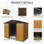 Remise de rangement en métal 8 pi x 4 pi avec porte de sécurité verrouillable - espace pour café 8 pi x 4 pi-125662310
