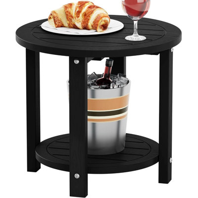 2 Tier HIPS Outdoor Side Table Patio Adirondack Table