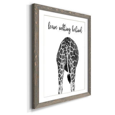 " Giraffe Bum " Textual Art Print