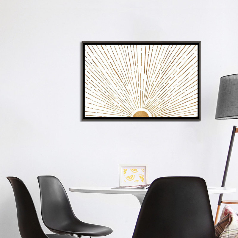 «Let the Sunshine in» par Modern Tropical - impression d'art graphique, Toile tendue, H 26 po x l 40 po x P 1,5 po