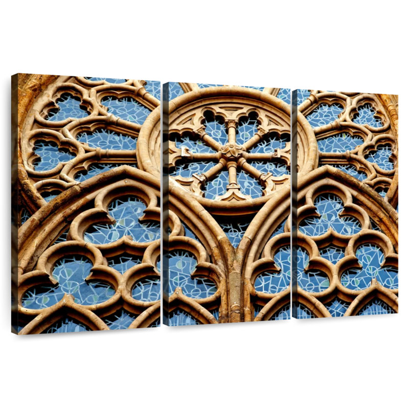 Lilie Ornamental Church Window, 42" H x 65" W
