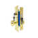 Premier Lock Brass Mortise Entry Left Hand Door Lock Set With 2.75 In. Backset, 2 SC1 Keys And Wide Face Plate-Hex