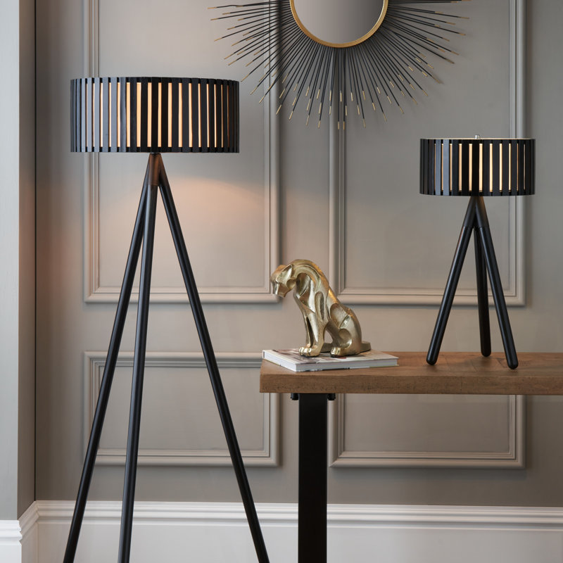 Rabanne Tripod Floor Lamp, Black