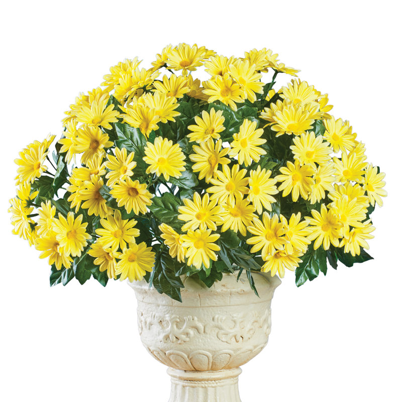 Centre de table en marguerites artificielles, Jaune