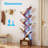 Tree Bookshelf With Led Lights, 6 Shelf Retro Floor Standing Bookcase With Spacious Storage Space, Utility Book Organizer Shelves With Stable Structure-87989303