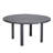 Chelsea 60" Round Modern Aluminum Outdoor Dining Table – Weather-Resistant Slatted Patio Table with Umbrella Hole – Rust-Proof Metal Table for Deck, Garden, and Poolside-106852454
