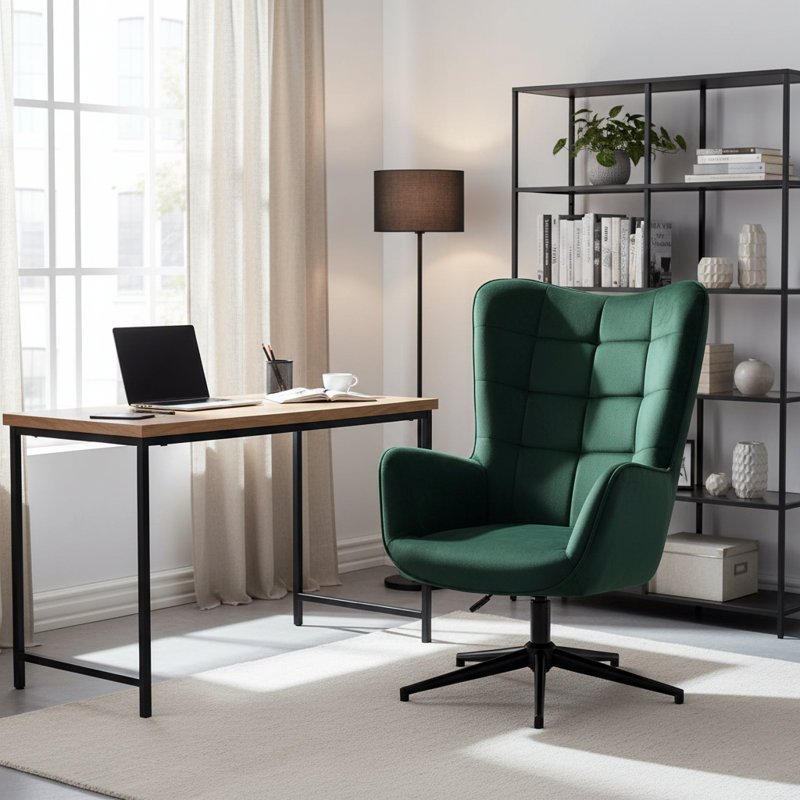 Charton Executive Chair, Dark Green, Height Adjustable