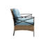 Ensemble de canapé de conversation modulaire 4 pièces pour patio - ensemble de canapé d'angle pour l'extérieur avec osier en rotin KD.
