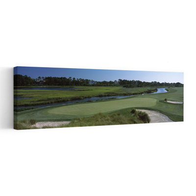 River And A Golf Course, Ocean Course, Kiawah Island Golf Resort, Kiawah Island, Charleston County, South Carolina, Usa Abstract Contemporary Lands...