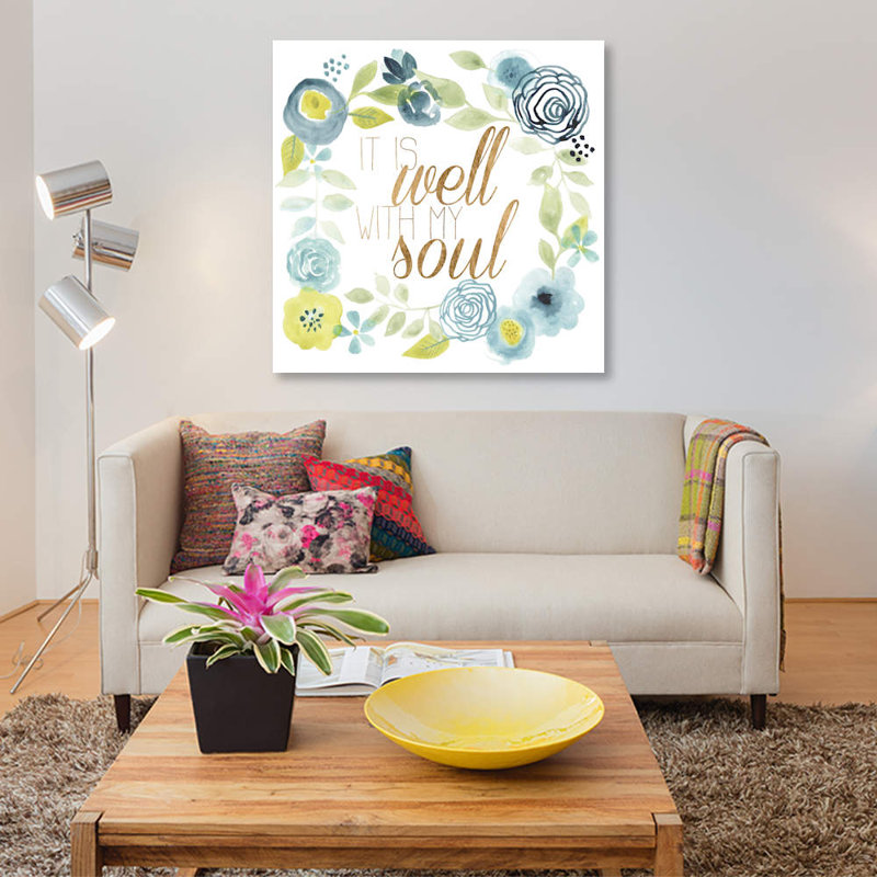 « it is bien ii », art textuel sur toile, H 12 po x l 12 po x P 1,5 po, Toile tendue, Pas de tapis