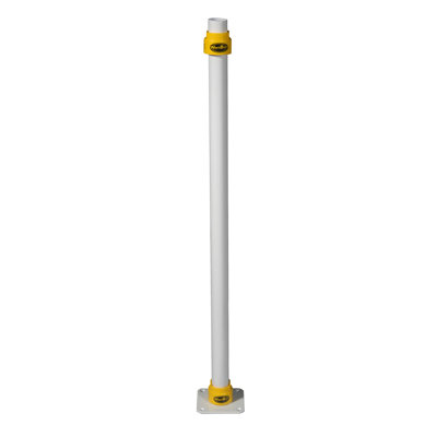 WamBam Traditional Fence White Metal Line Post