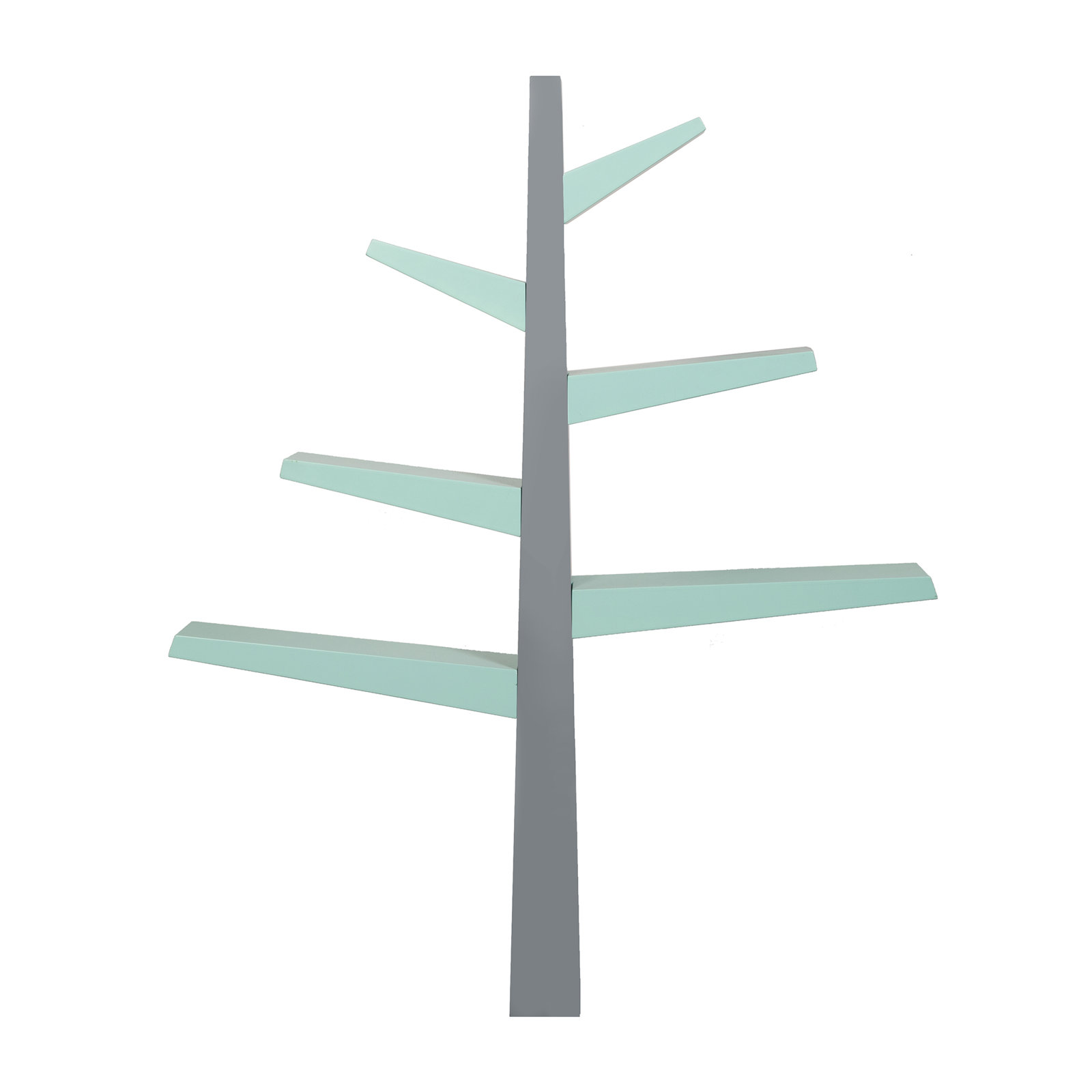 Spruce Tree Bookcase, Grey/Mint