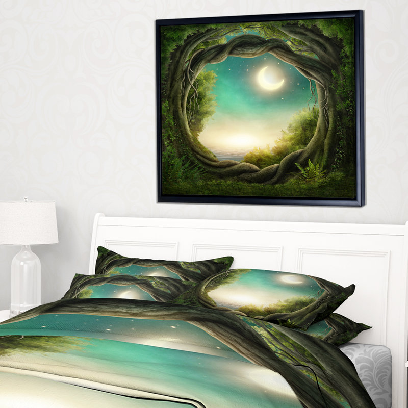 «Enchanted Dark Forest», impression, H 12 po x l 20 po x P 1 po, Toile avec cadre flottant