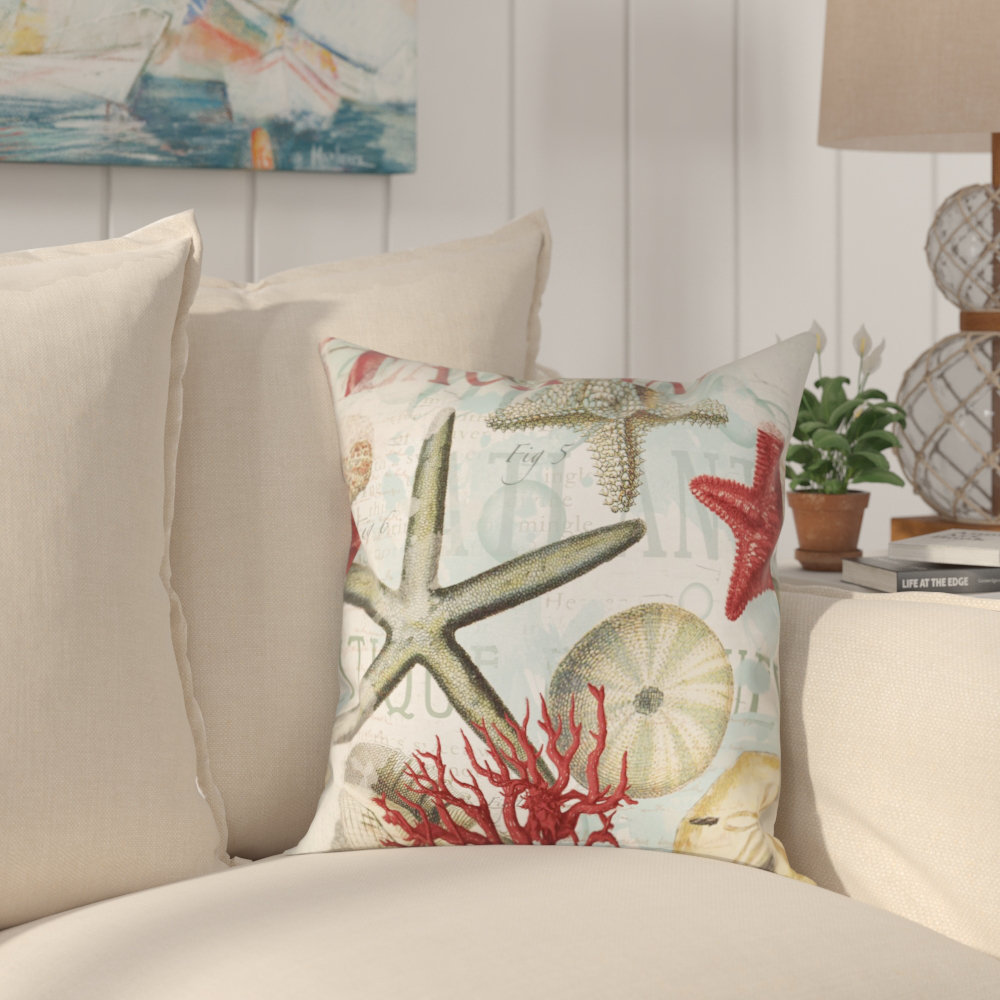 Beach Shells Beach Shells Outdoor Throw Pillow Laural Home 