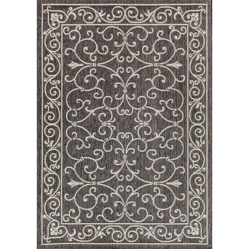 Tapis texturé rétro pour l'extérieur, filigrane, Charleston