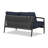 Delaine 56.5'' Wide Straight Powder Coated Aluminum Loveseat with Cushions-70110002-70110009
