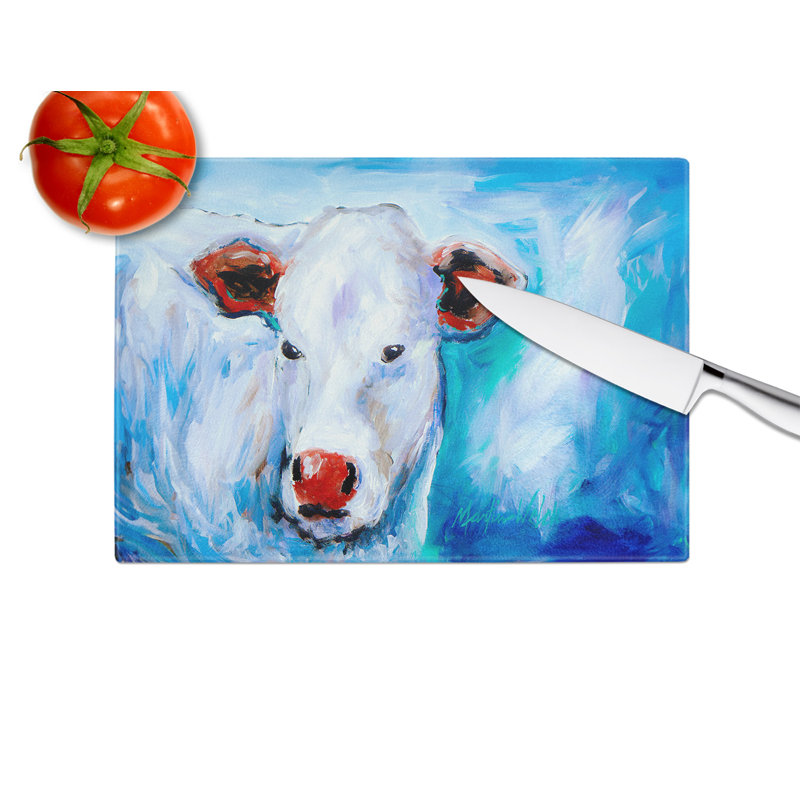 Move Over Cow Glass Cutting Board