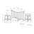 Dining Set, 3Pcs Set, Counter Height, 36" Rectangular-1741288690-1741288700-1741288696