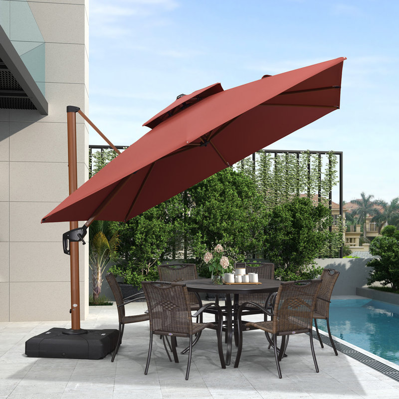 Waddell 120'' Cantilever Umbrella, Brick