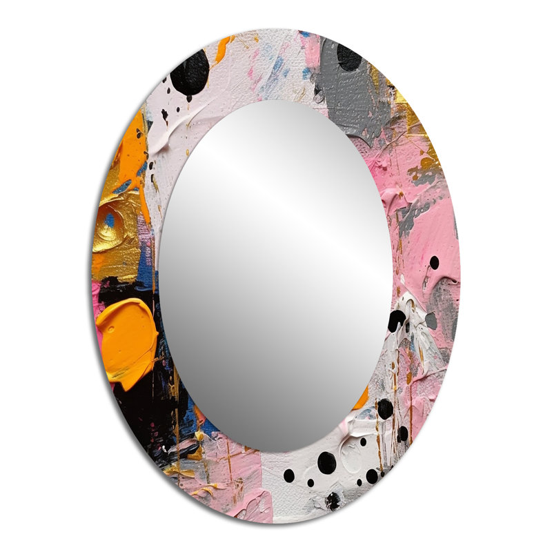 Miroir mural rose et gris, 40 po x 30 po