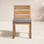 Venice Teak Patio Dining Side Chair with Cushion-162414687