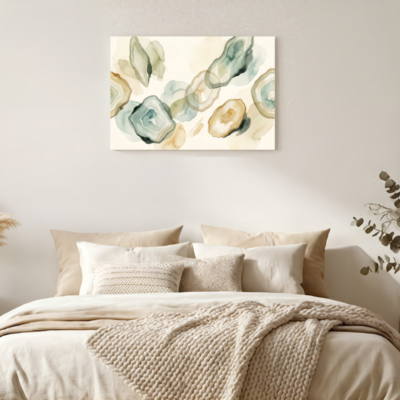 «Gallery Wrap», art mural sur toile pour le salon, la chambre à coucher, le bureau ou le vestibule - décoration murale décorative avec motif d'agate