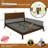 Serenity Premium Solid Wood Bed Frame with Headboard, Scandinavian Signature High Headboard Wood Bed, 800 lb Capacity, No Box Spring Needed, Fits All Mattresses-2009770509-2009448945