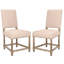 Chaise d'appoint rembourrée en lin fleur taupe